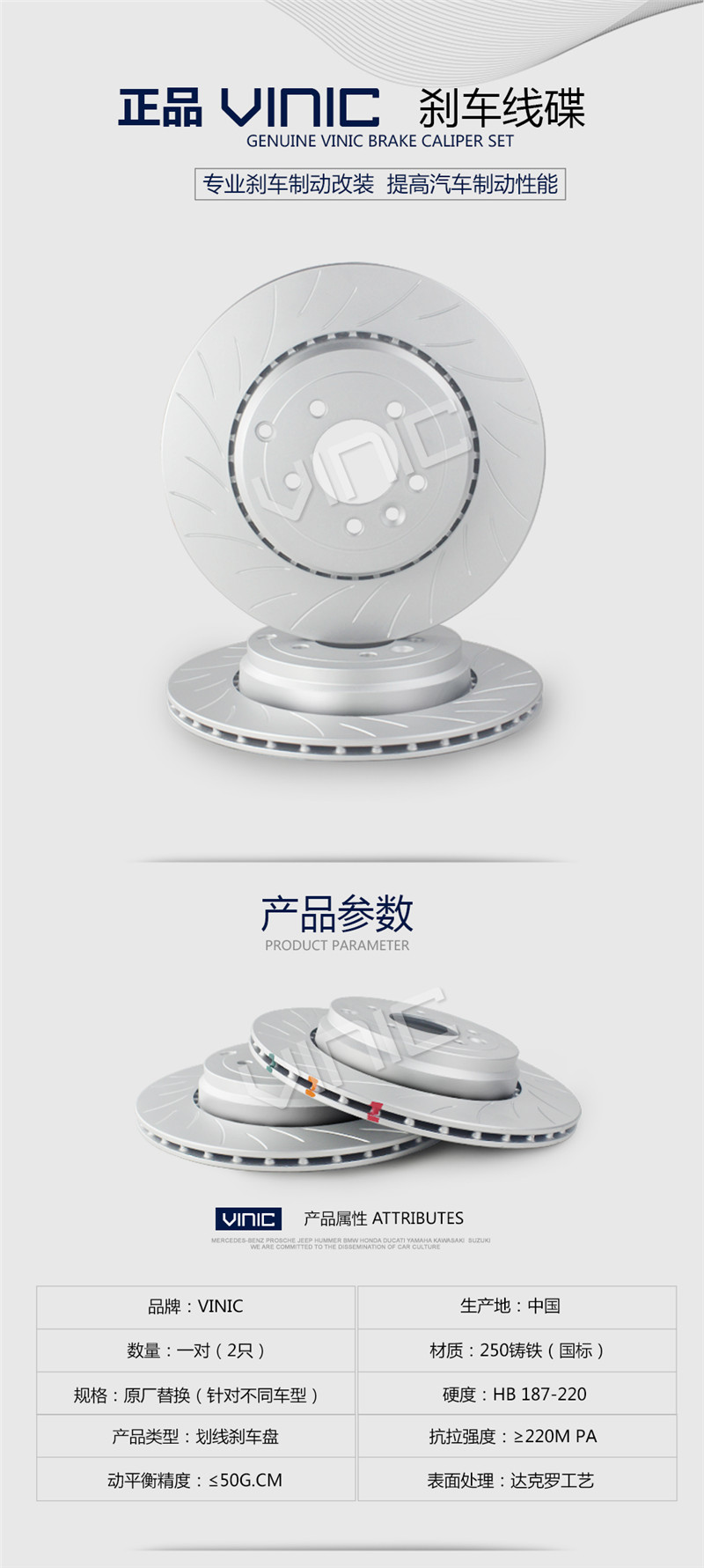 汽車剎車盤海報(bào)參數(shù)